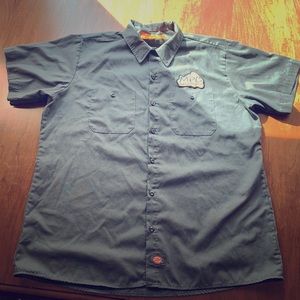 Dickies Mechanic S/S Button Down Shirt Dark Grey